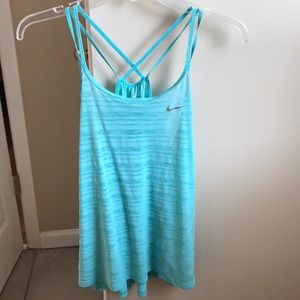 Nike size large tank top. Greenish/blue color. EUC